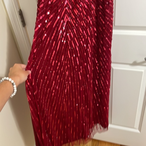 Jules & Cleo Prom Dress Red sparkly Size 0 - Picture 4 of 6